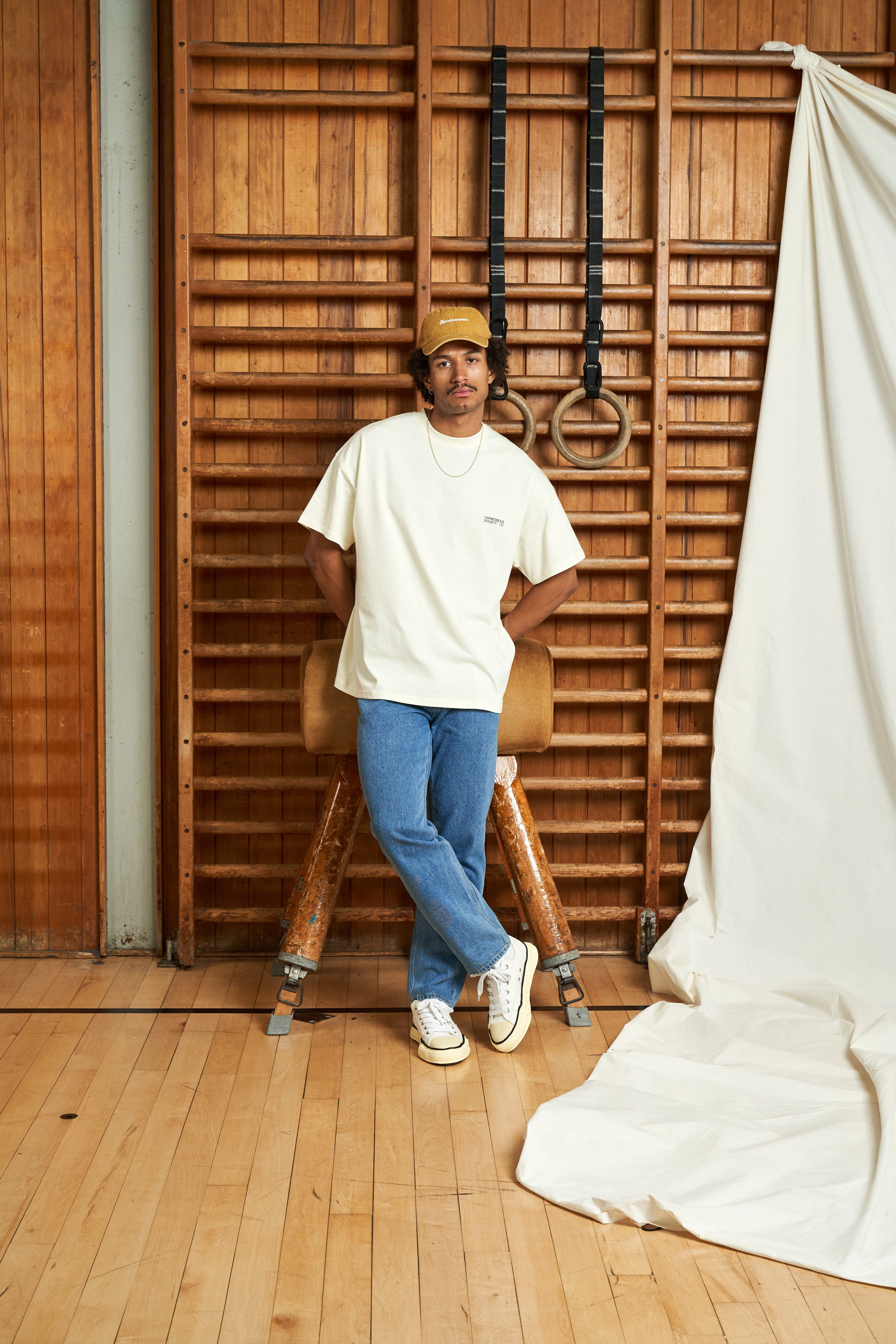 Harmonious mustard dad cap