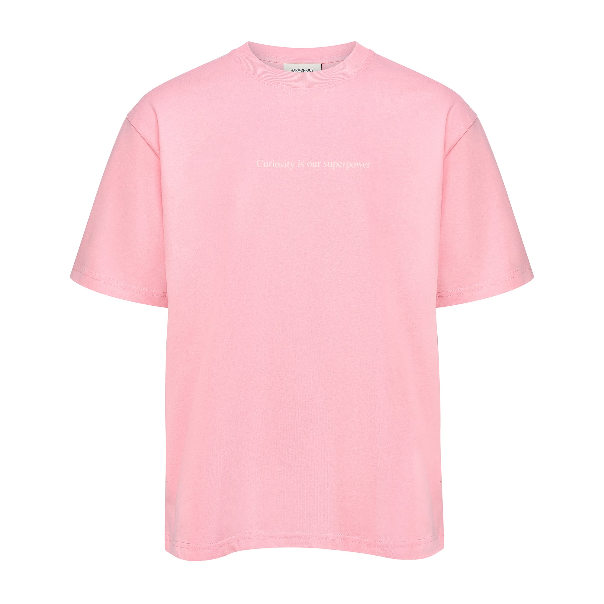 Curiosity is our superpower Slogan Pink T-Shirt