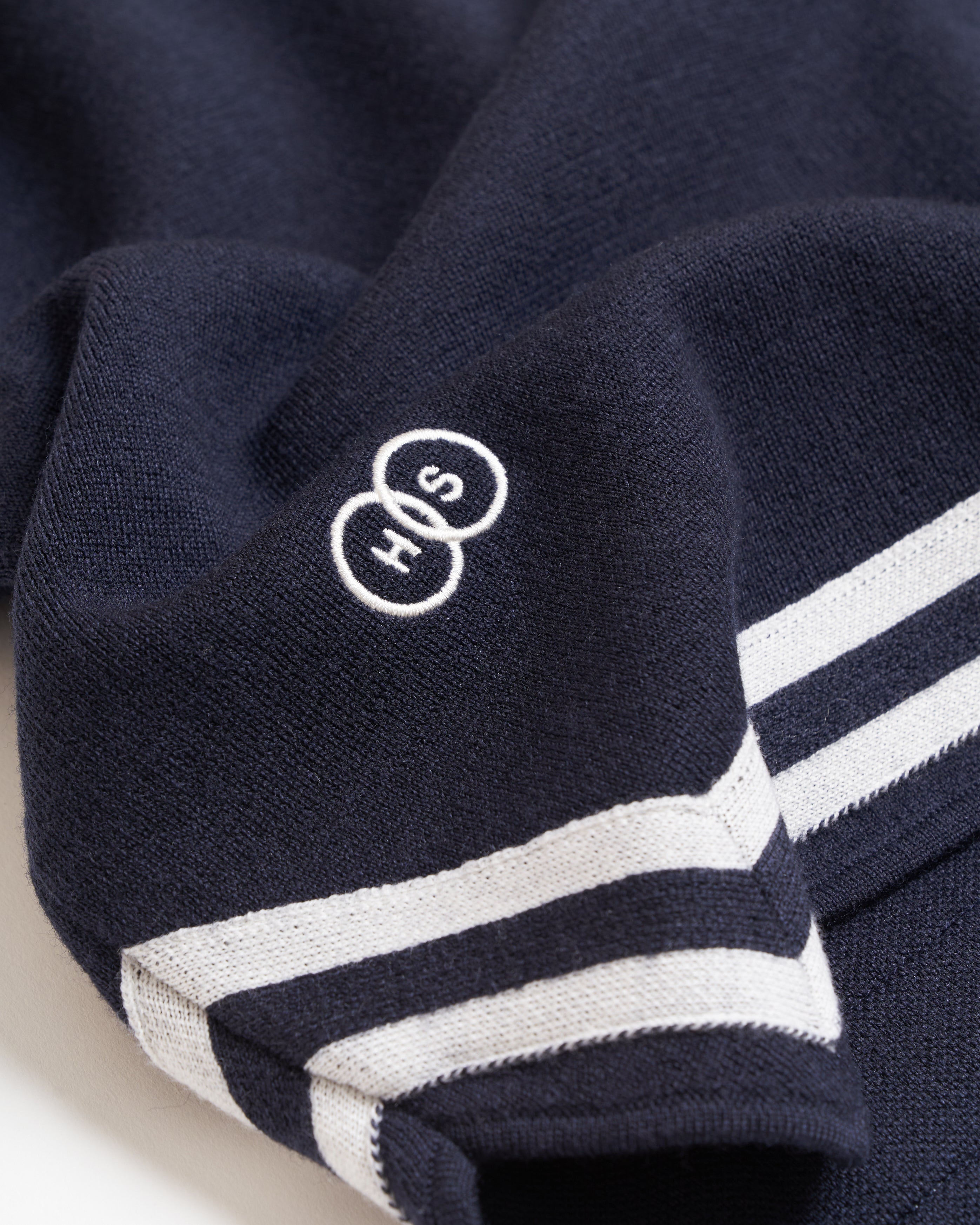 Harmonious navy merino baller shorts