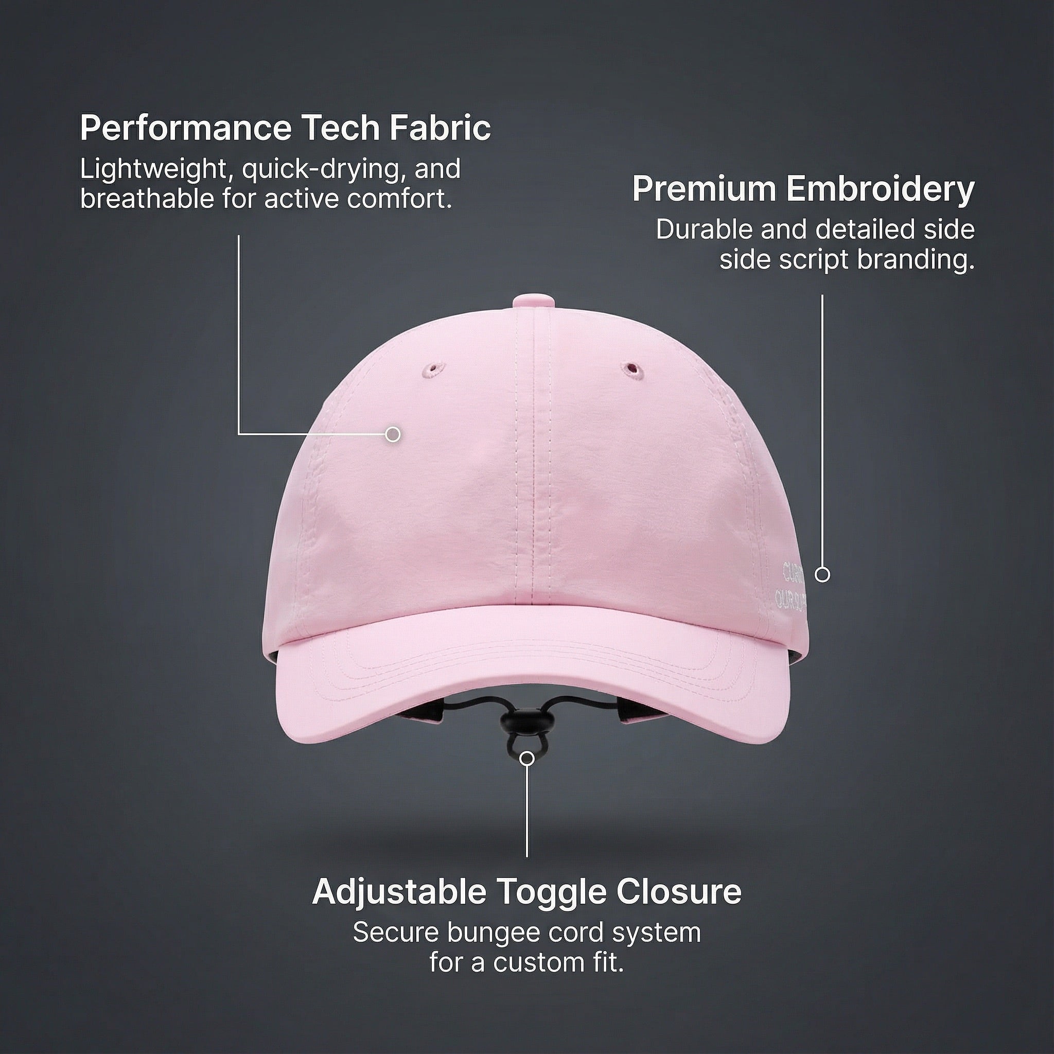 Waterproof Technical Cap - Baby Pink