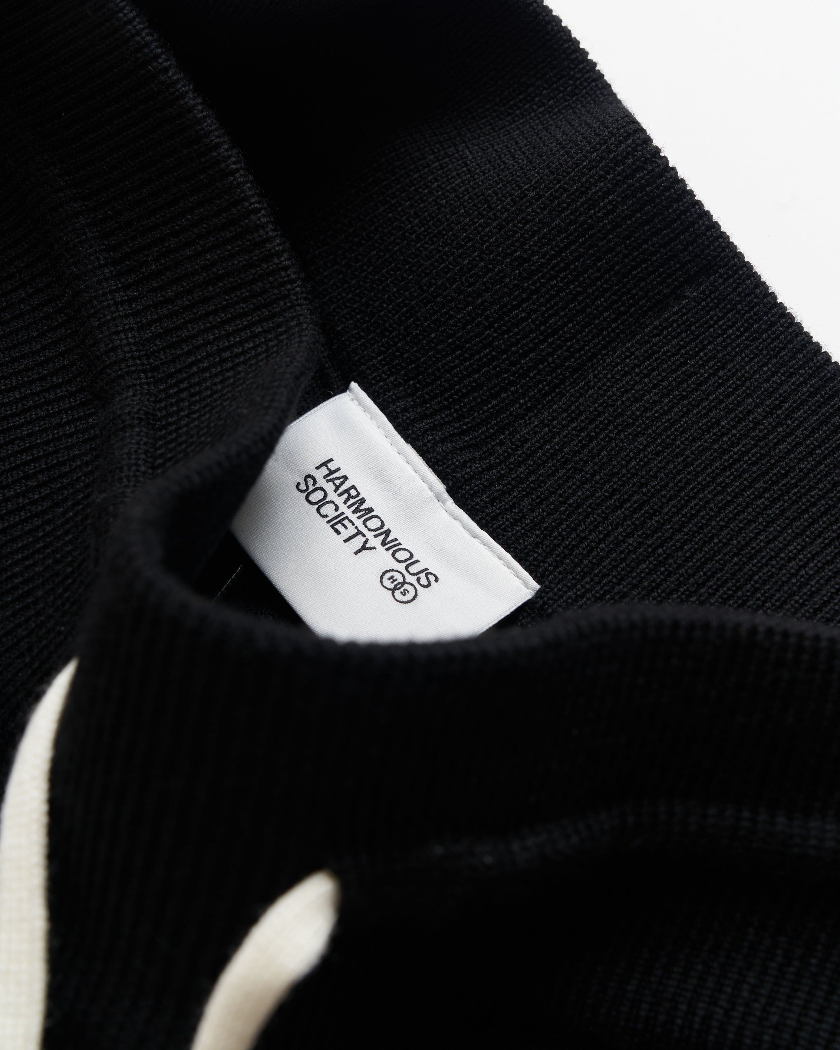 Harmonious black merino baller shorts