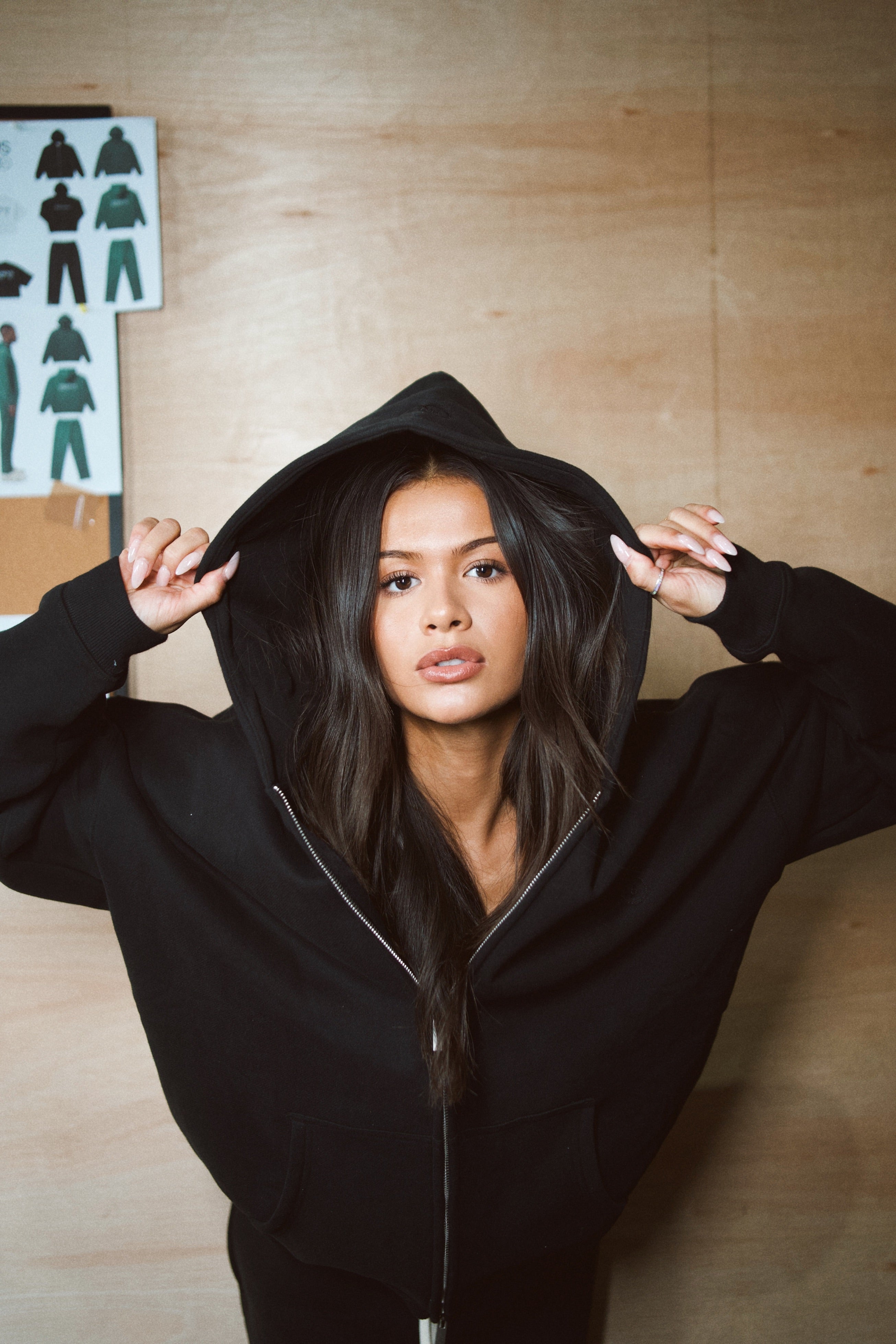 Cosy Zipped Hoodie - Storm Black