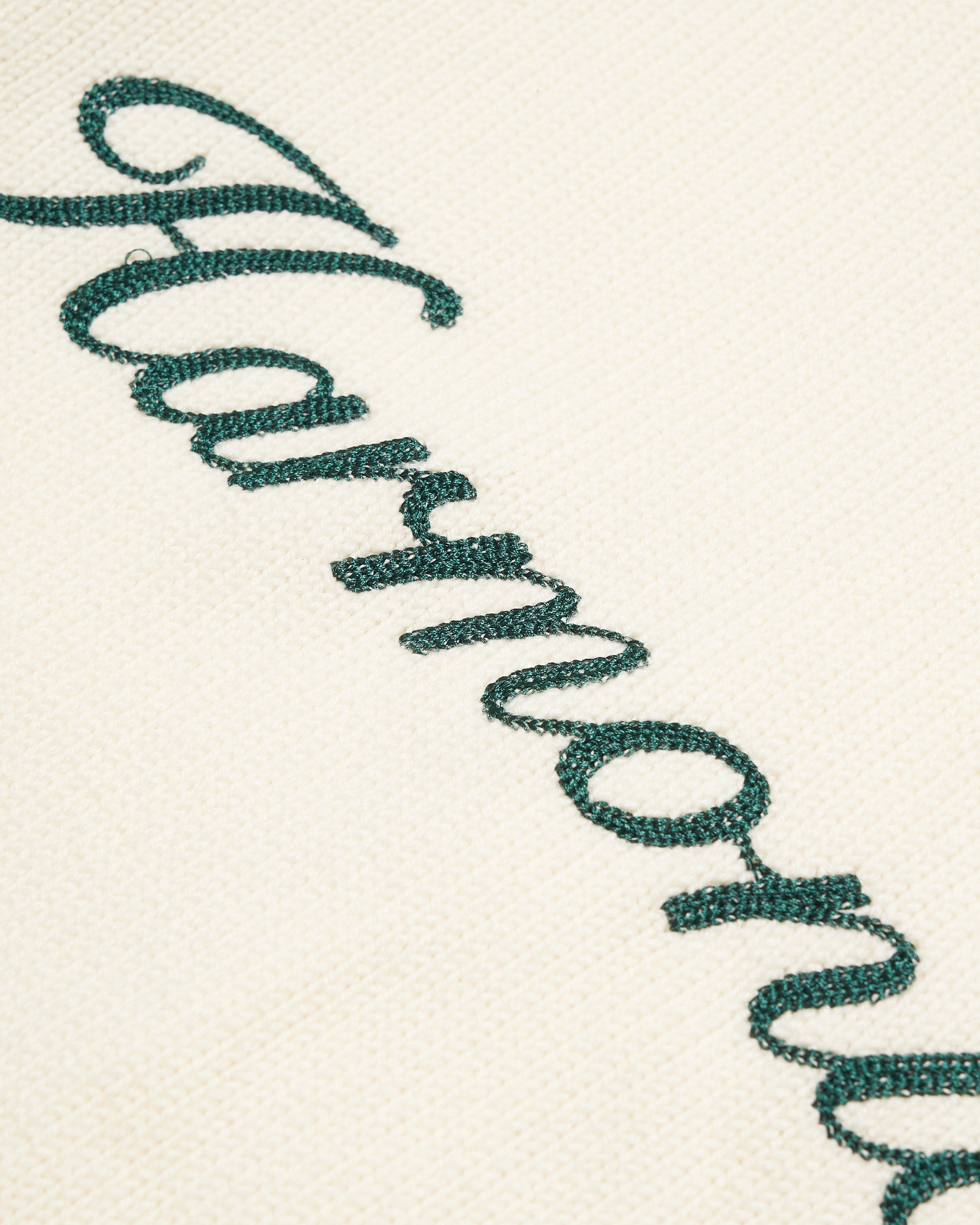 Harmonious Merino Baseball Shirt - Cream/Green