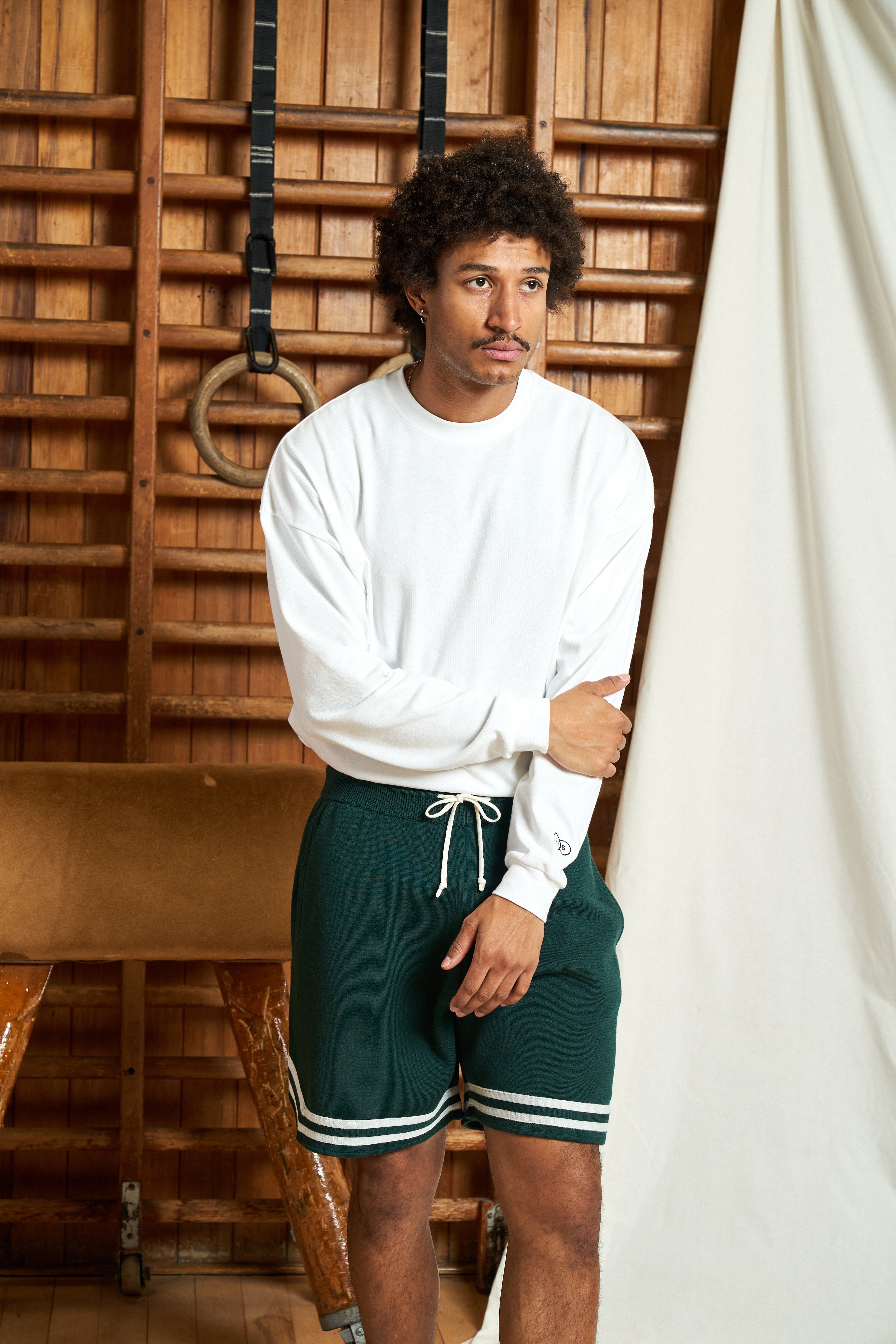 Merino Baller Shorts-Green Core