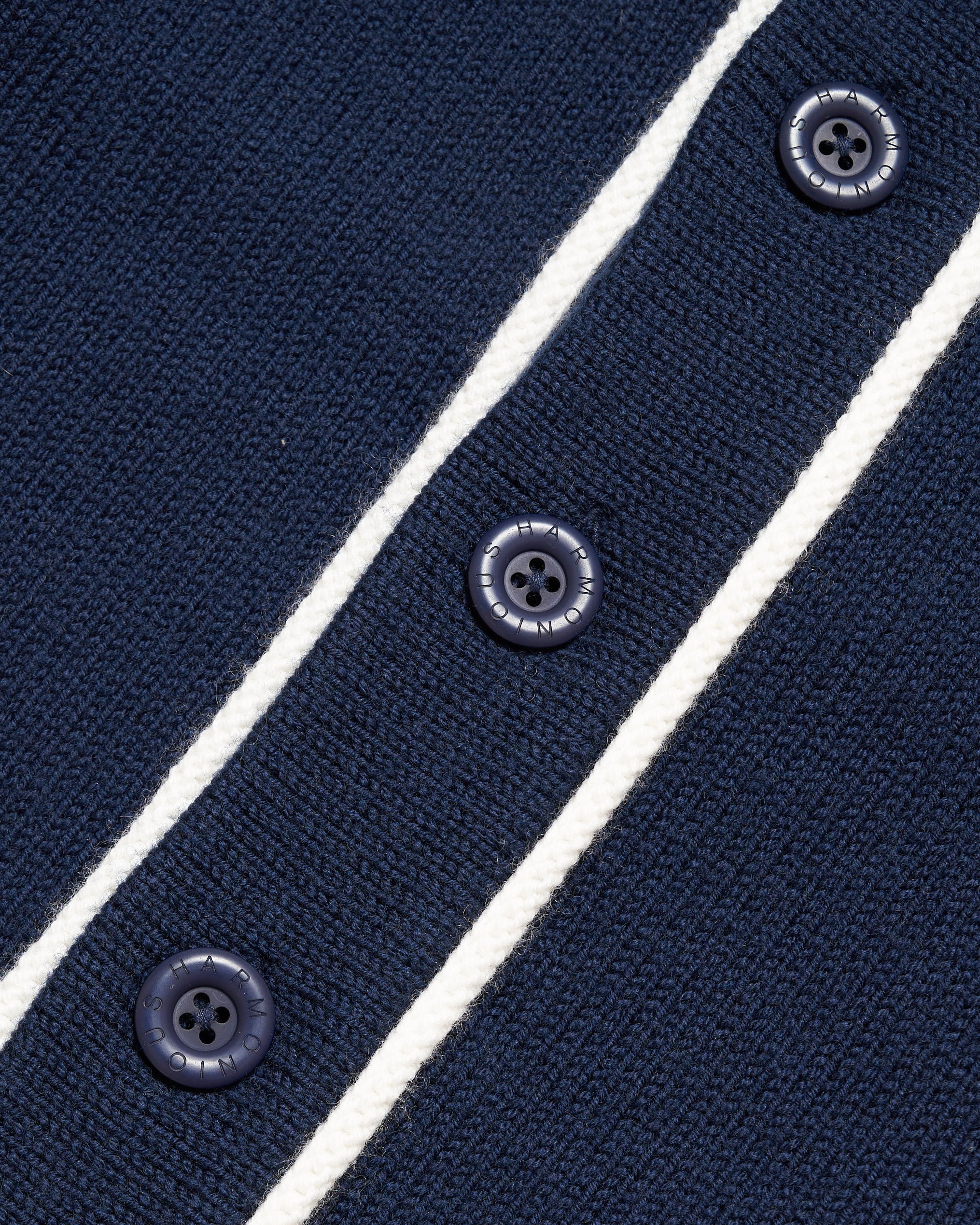 Harmonious Merino Baseball Shirt - Navy/White