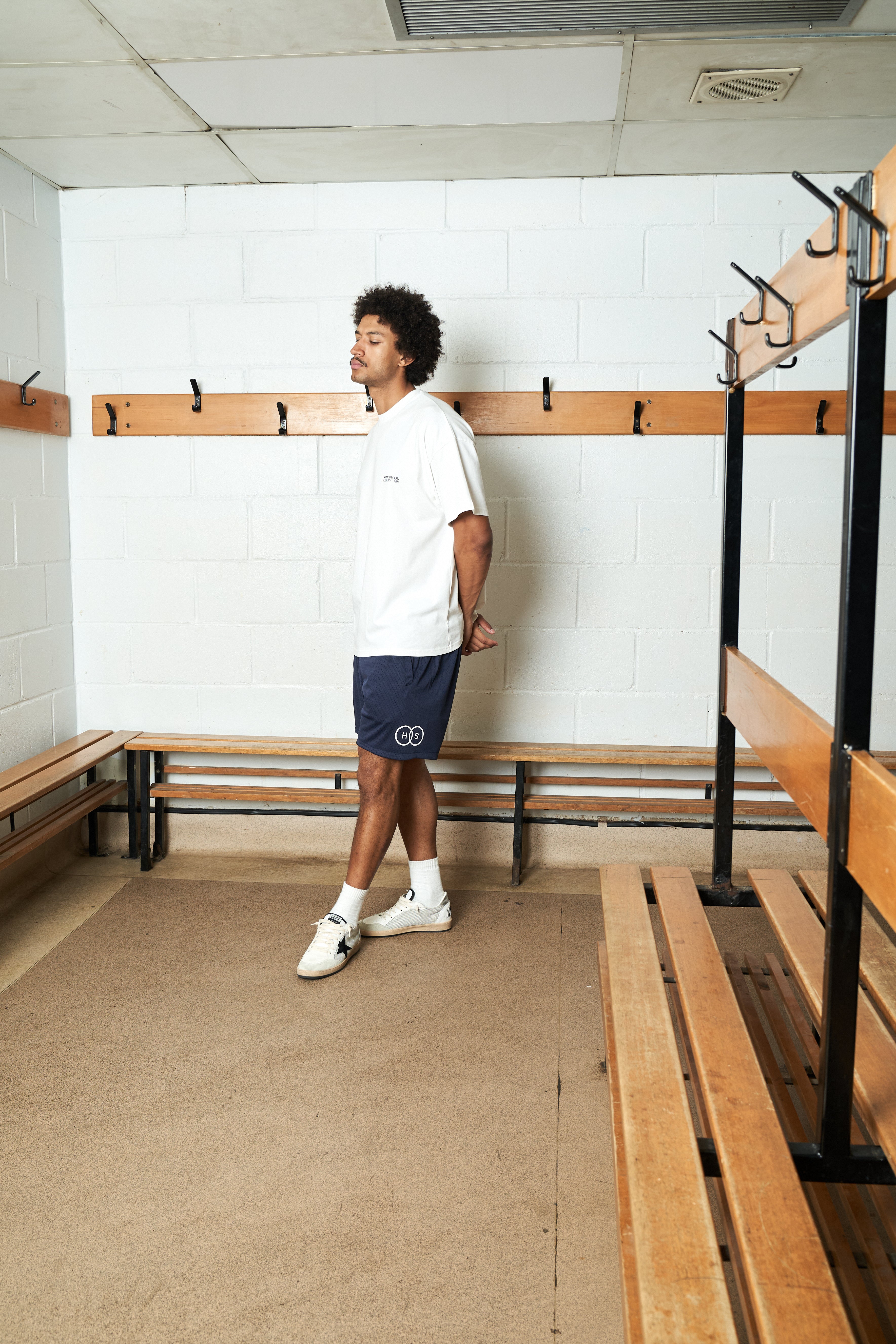 Harmonious Retro Mesh Shorts - Navy