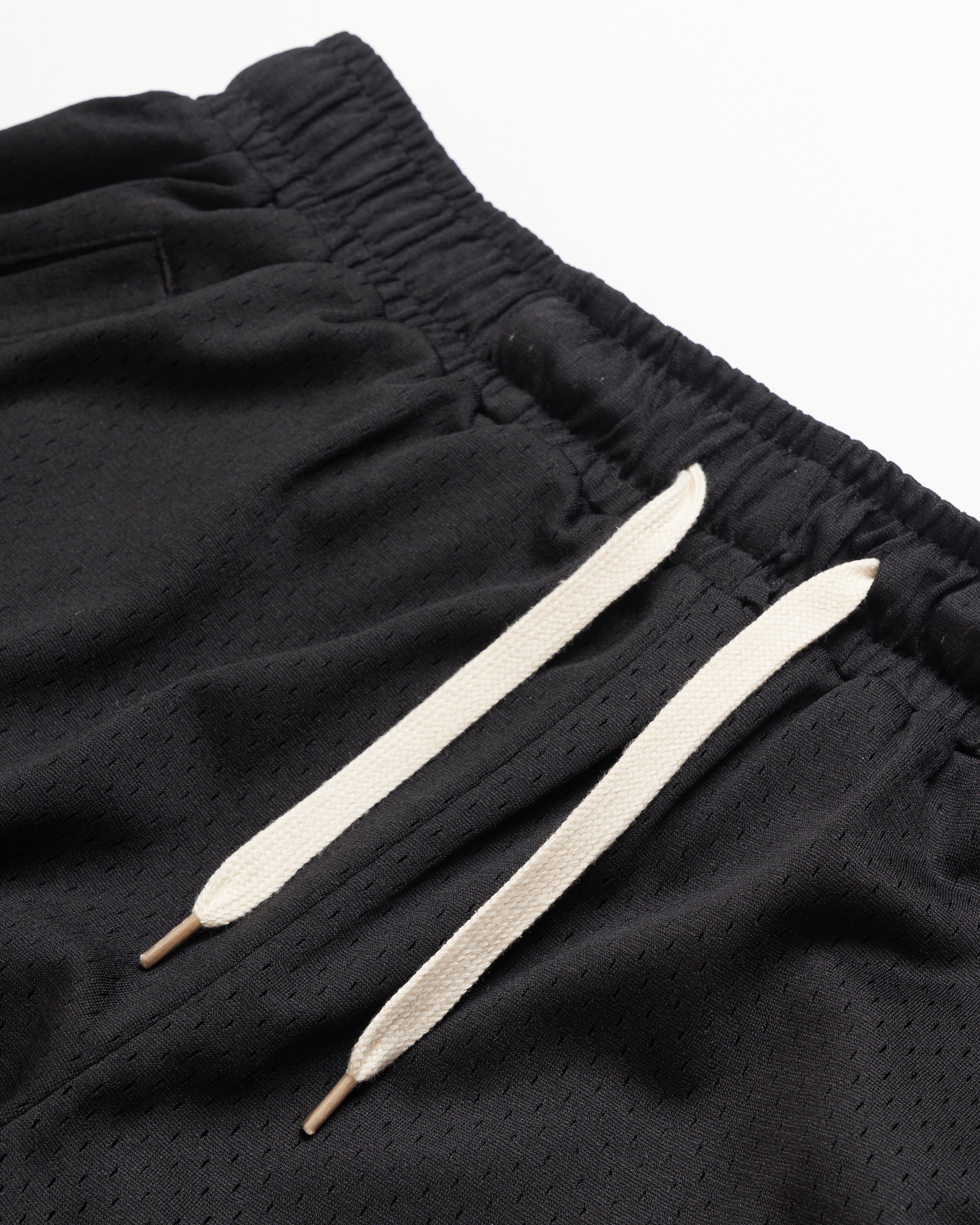 Harmonious Retro Mesh Shorts - Black