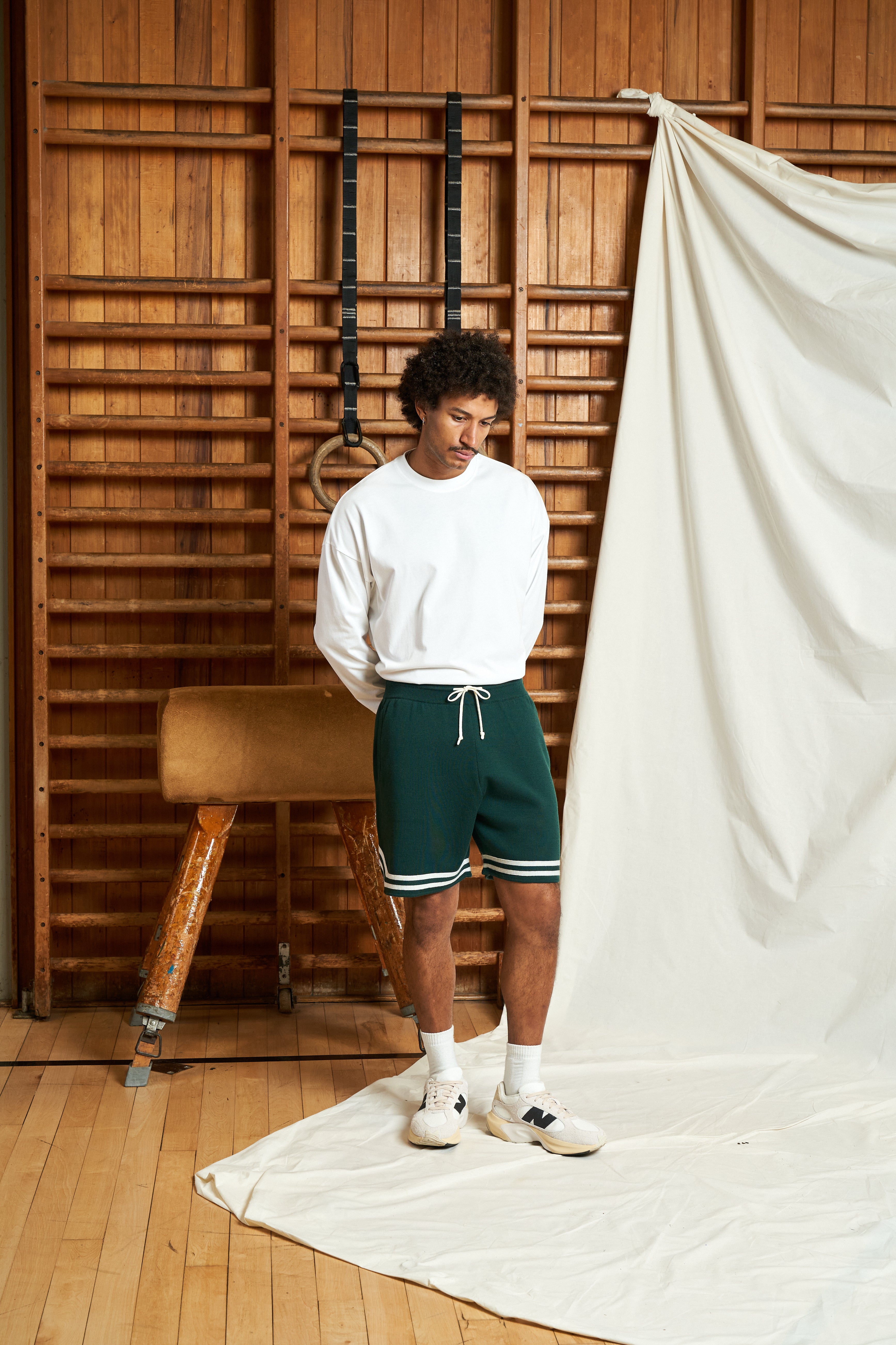 Merino Baller Shorts-Green Core