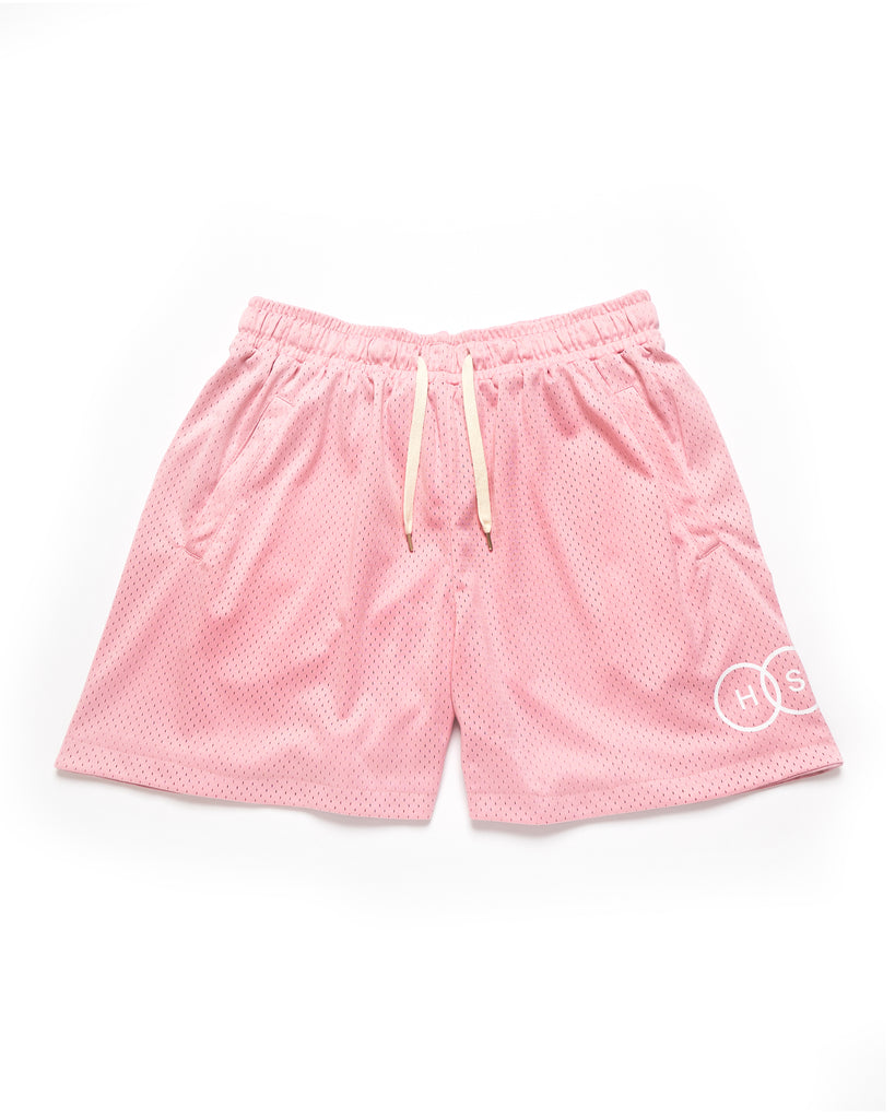 Harmonious Retro Mesh Shorts - Pink