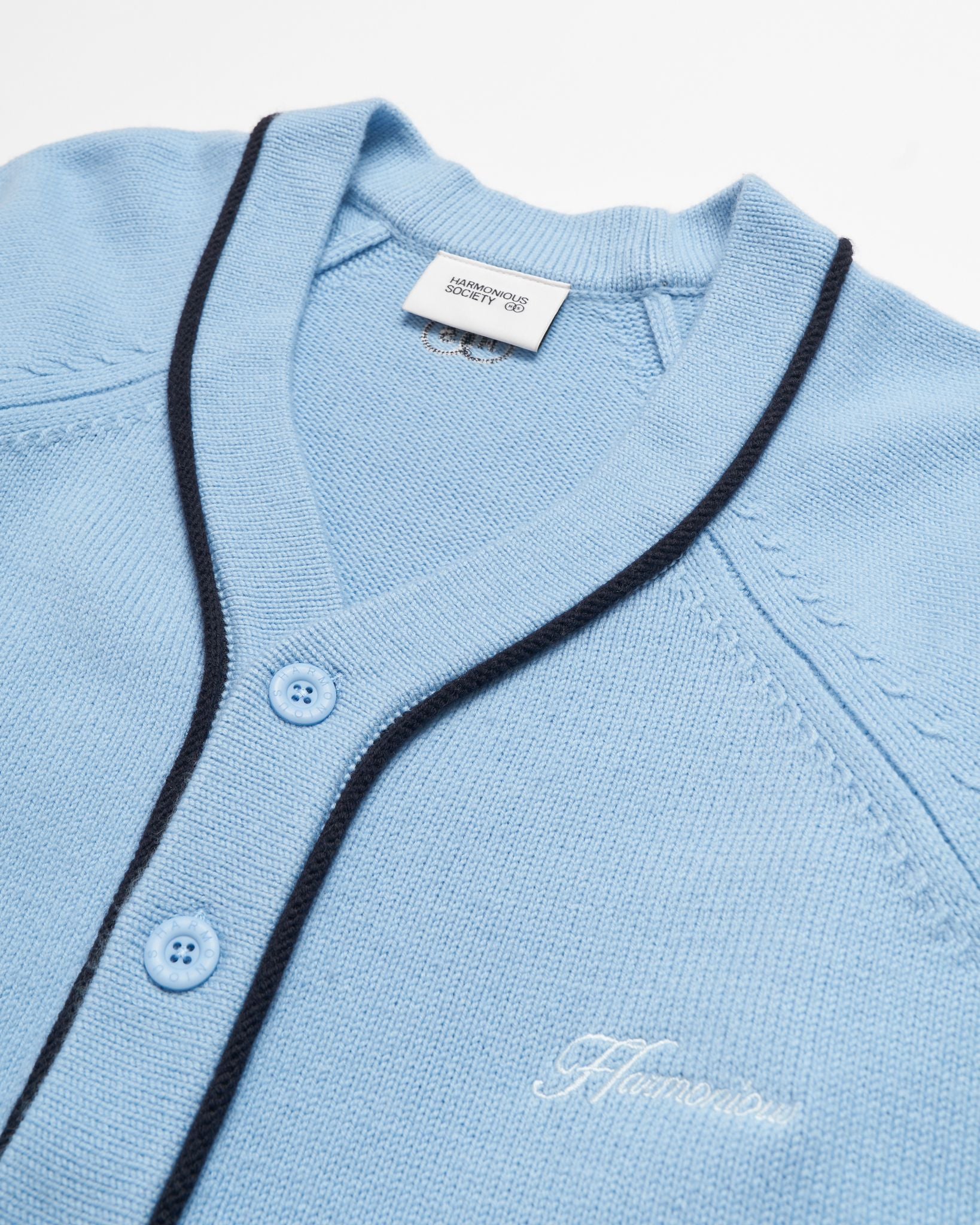 Merino Baseball Shirt - Baby Blue