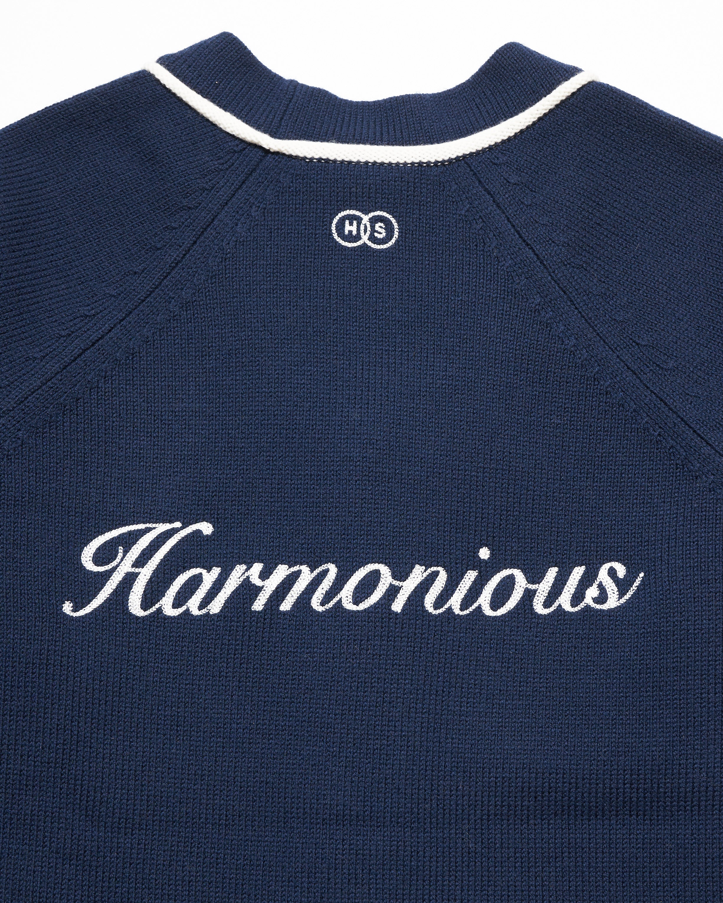 Harmonious Merino Baseball Shirt - Navy/White