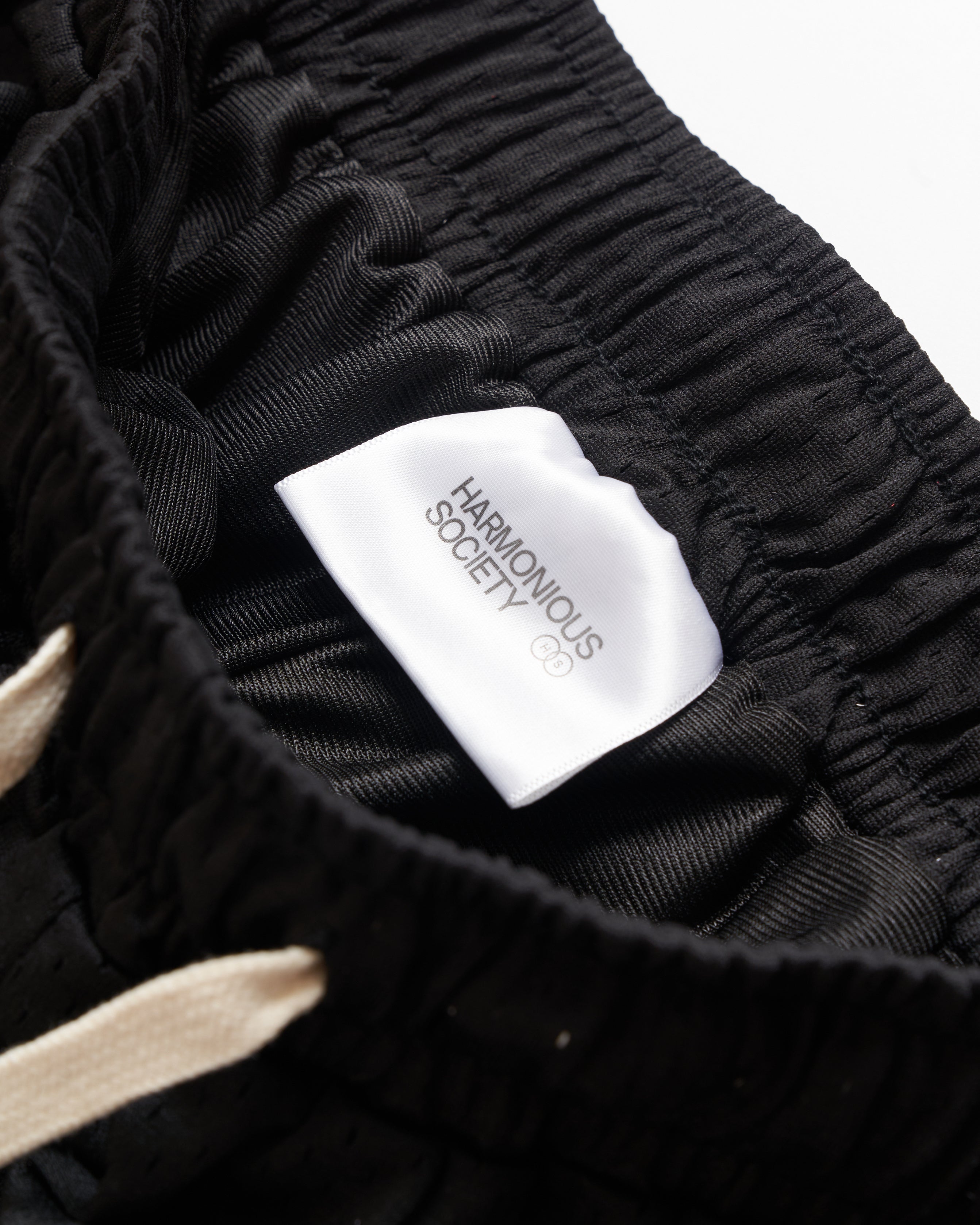 Harmonious Retro Mesh Shorts - Black