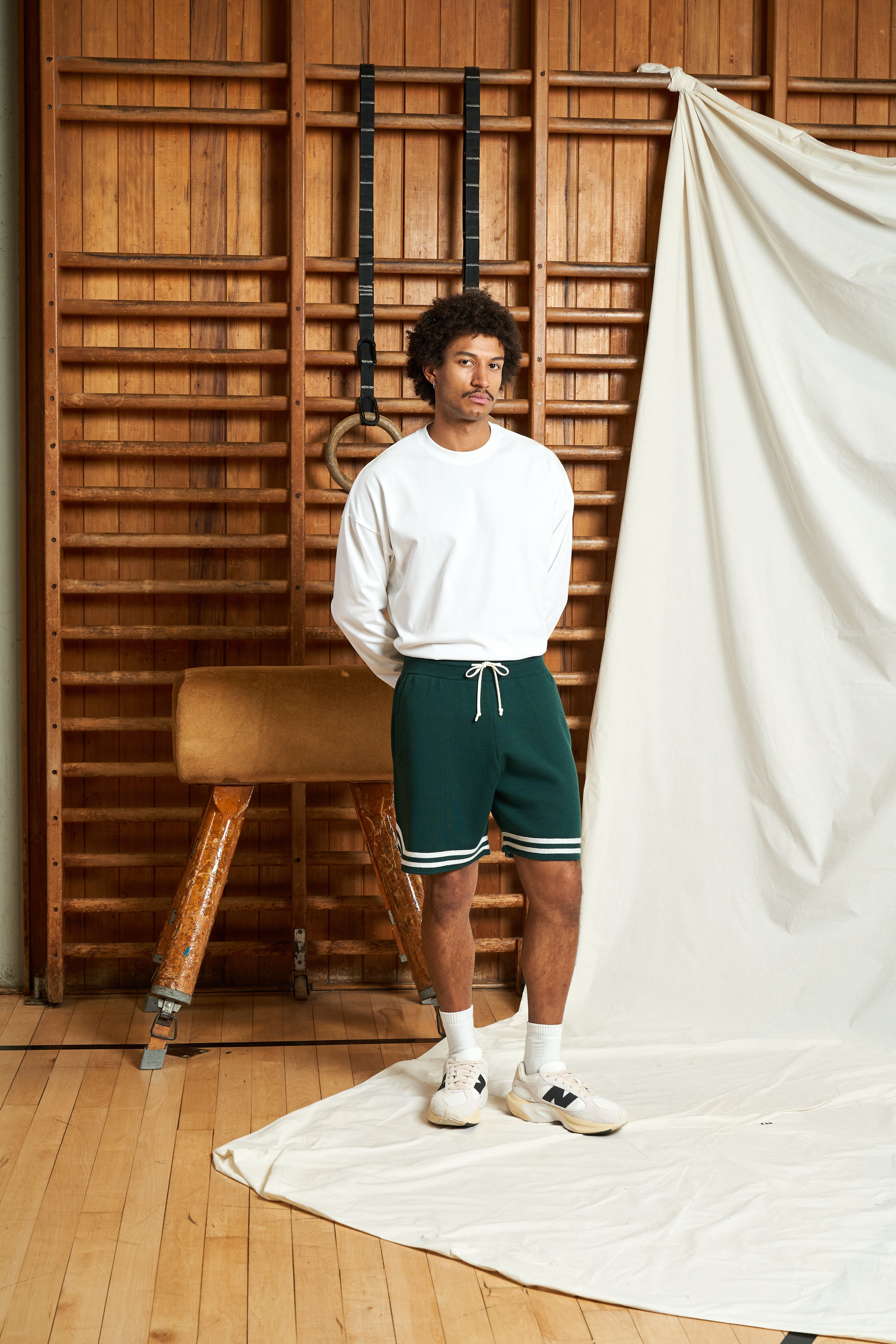 Merino Baller Shorts-Green Core