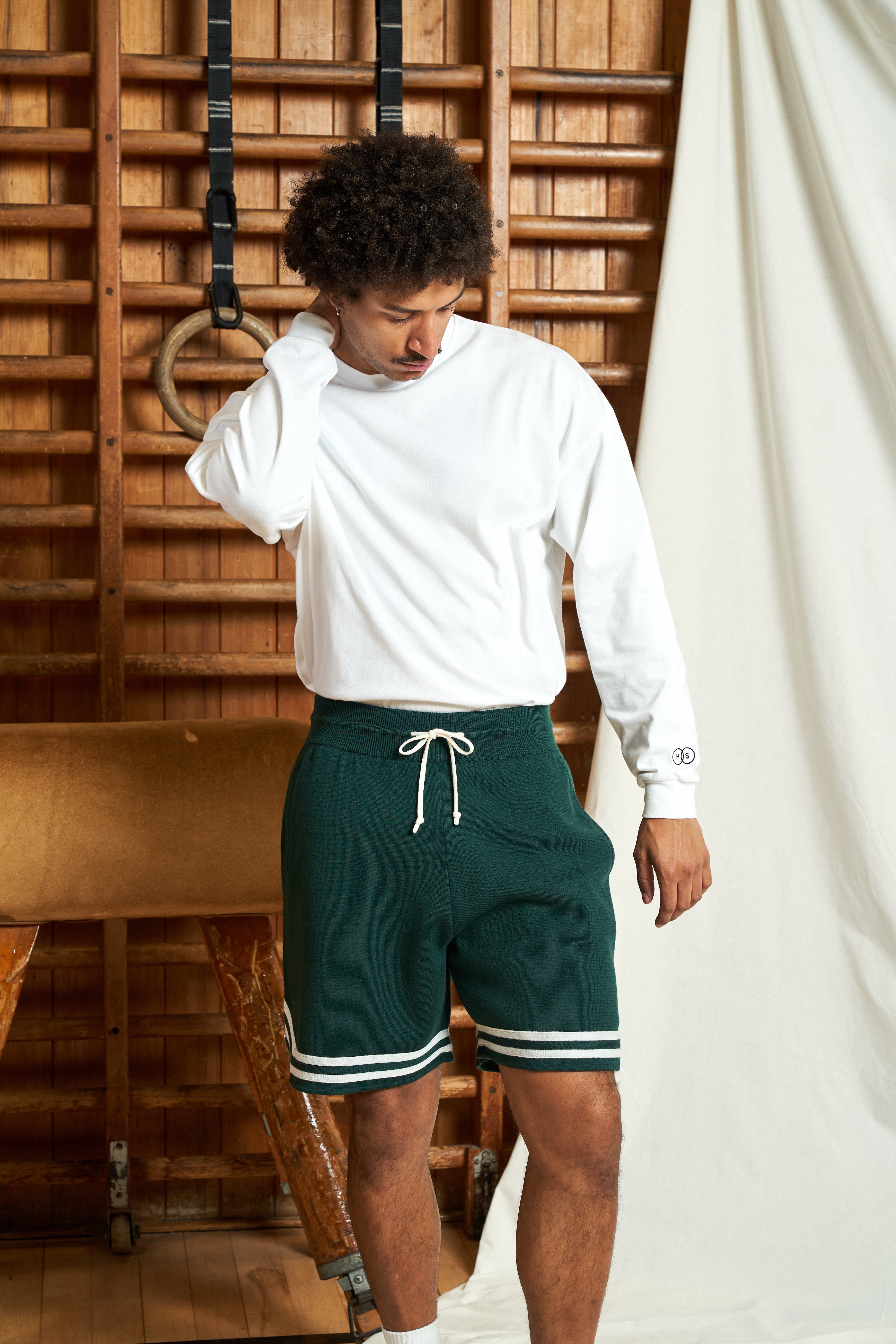 Merino Baller Shorts-Green Core