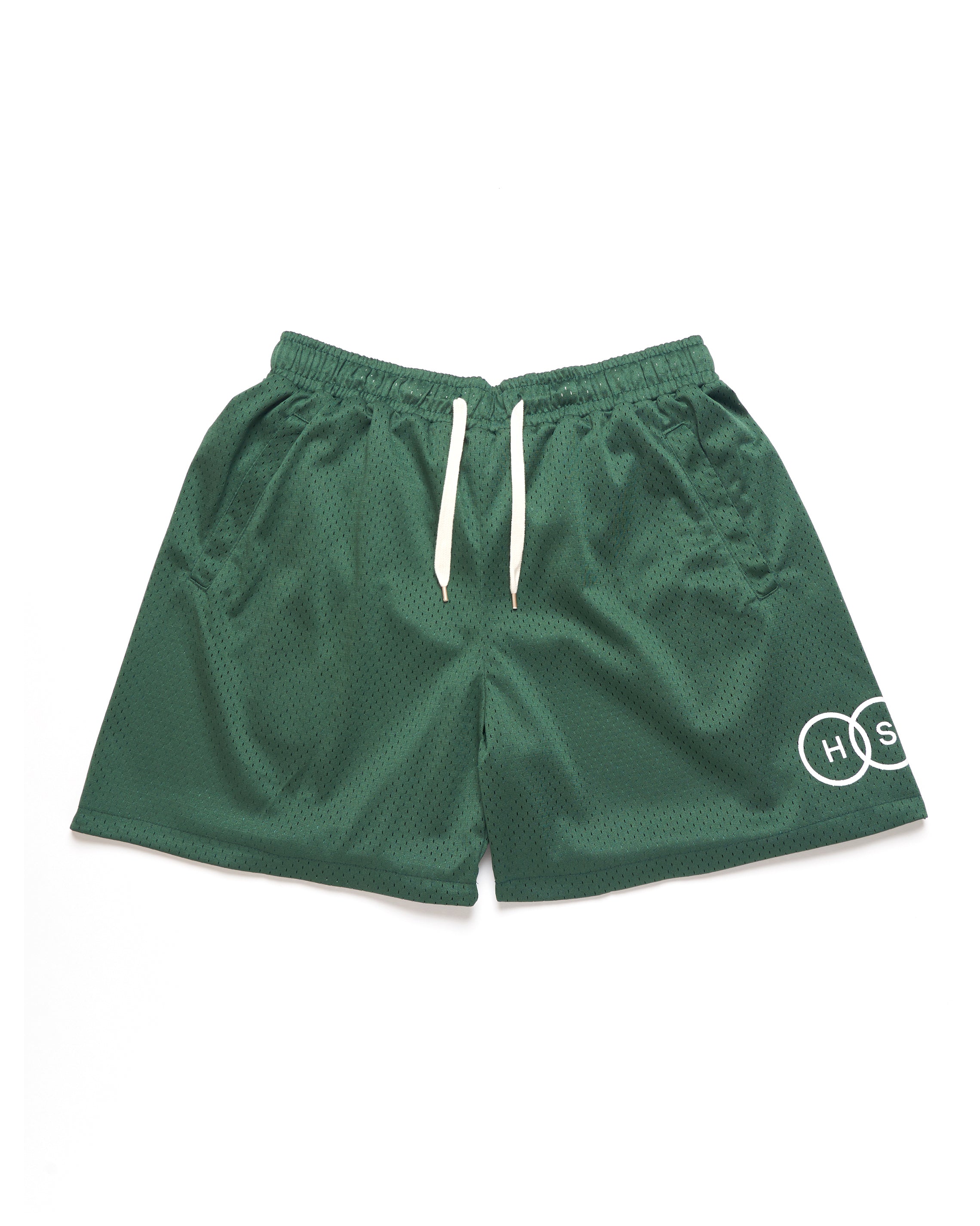 Harmonious Retro Mesh Shorts - Green