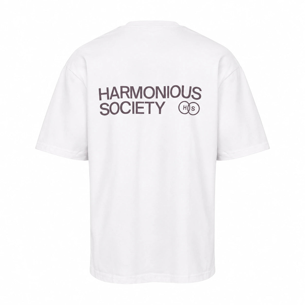 flat back view of the men’s white Own Lane T-shirt